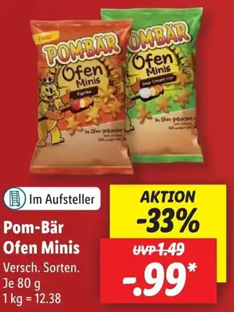 Lidl Pom Bär Ofen Minis 80 g Angebot