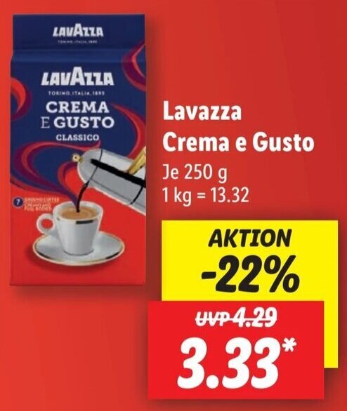Luxus Lavazza Angebot Lidl Bilder