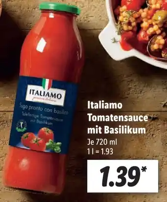 Lidl Italiamo Tomatensauce mit Basilikum 720 ml Angebot