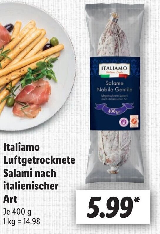 Italiamo Salami nach Italienischer Art 400 g Angebot