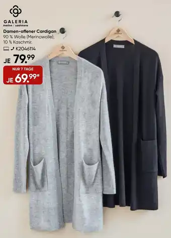 Galeria Galeria Merino/Cashmere Damen offener Cardigan Angebot