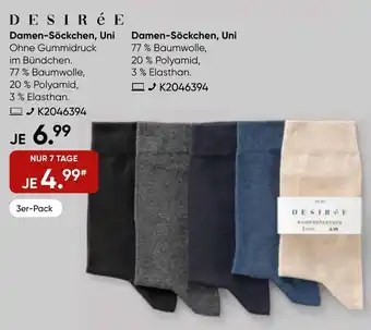 Galeria Desirée Damen Söckchen, Uni Angebot