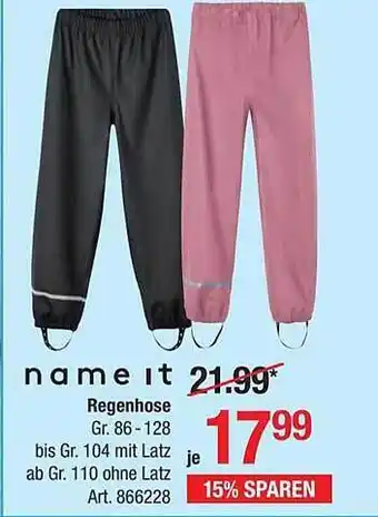 AWG Mode Name it regenhose Angebot