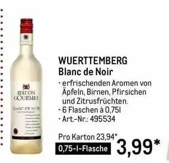 METRO Wuerttemberg blanc de noir Angebot