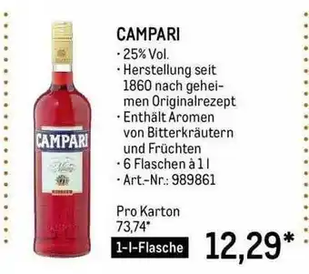 METRO Campari Angebot