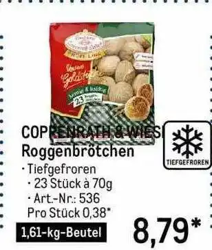 METRO Coppenrath & wiese roggenbrötchen Angebot