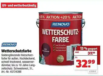 Hagebau Renovo wetterschutzfarbe Angebot