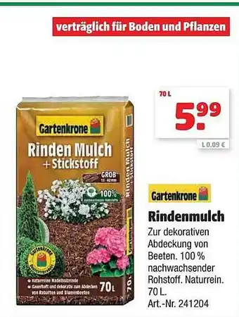 Hagebau Gartenkrone rindenmulch Angebot