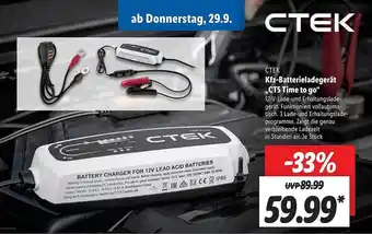 Lidl Ctek kfz-batterieladegerät ct5 time to go Angebot