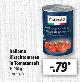 Lidl Italiamo kirschtomaten in tomatensaft Angebot