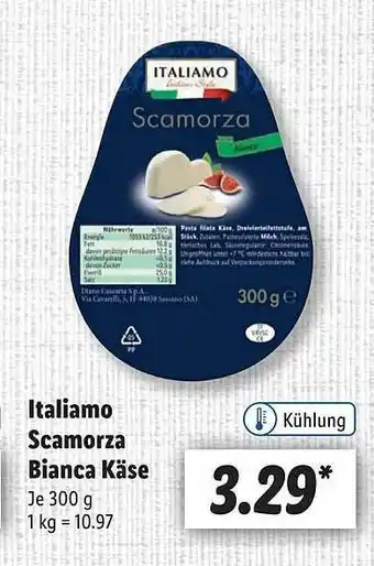 Lidl Italiamo scamorza bianca käse Angebot