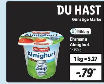 Lidl Ehrmann almghurt Angebot