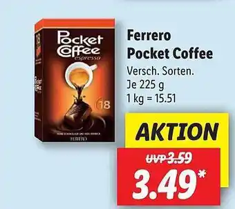 Lidl Ferrero pocket coffee Angebot