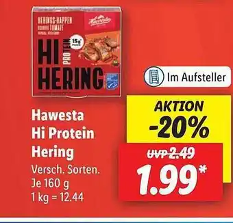 Lidl Hawesta hi protein hering Angebot