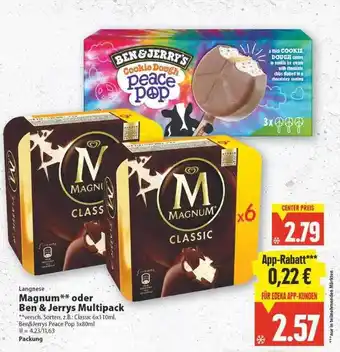 E-Center Langnes magnum oder ben & jerry multipack Angebot