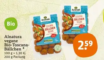 tegut Alnatura vegane Bio Toscana Bällchen 200g Angebot