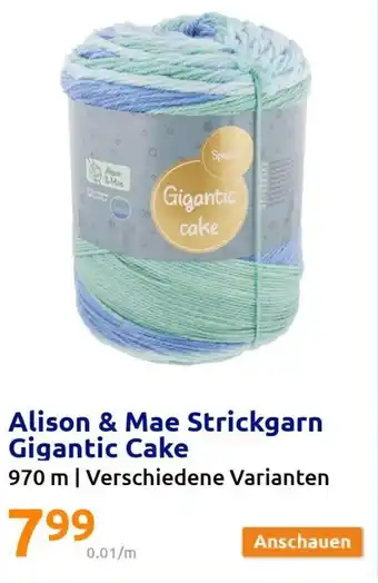 Action Alison & Mae Strickgarn Gigantic Cake 970 m Angebot