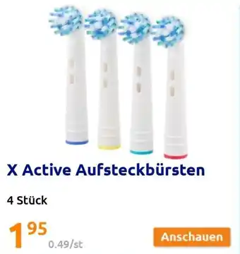 Action X Active Aufsteckbürsten 4 Stück Angebot