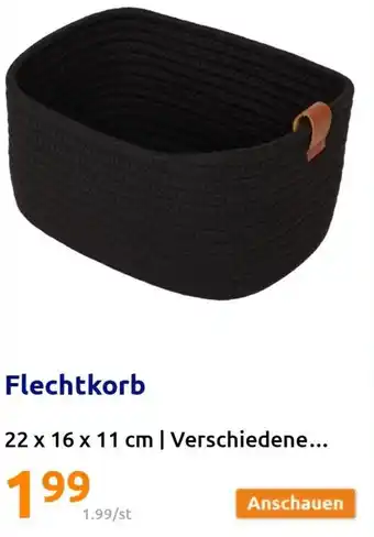 Action Flechtkorb 22 x 16 x 11 cm Angebot