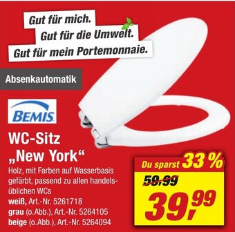 toom Baumarkt Bemis WC Sitz ,,New York" Angebot