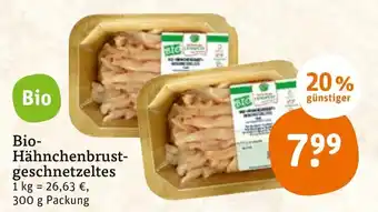 tegut Bio Hähncheninnenbrustgeschnetzeltes 300g Angebot