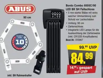 Zweirad Stadler Abus Bordo Combo 6000C/90 LED BK SH Faltschloss Angebot