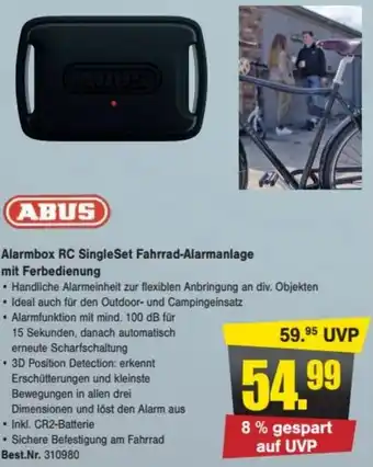 Zweirad Stadler Abus Alarmbox RC SingleSet Fahrrad Alarmanlage mit Ferbedienung Angebot