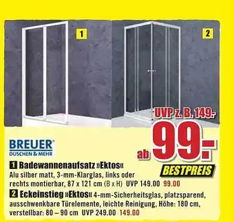 B1 Discount Baumarkt Badewannenaufsatz ektos Angebot