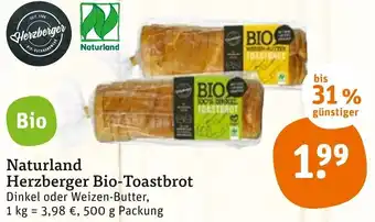 tegut Naturland Herzberger Bio Toastbrot 500g Angebot