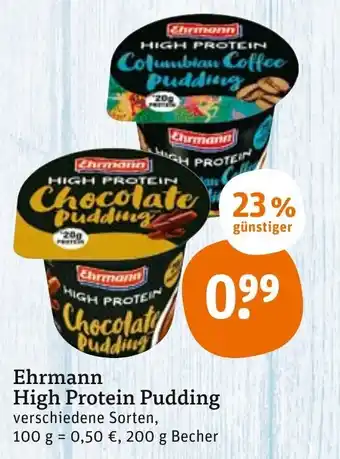 tegut Ehrmann High Protein Pudding 200g Becher Angebot