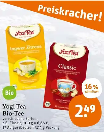 tegut Bio Yogi Tea Bio Tee 37,4g Angebot