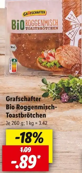 Lidl Grafschafter bio roggenmisch-toastbrötchen Angebot