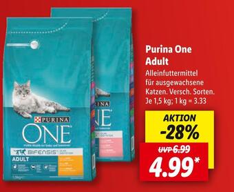 Lidl Purina one adult katzenfutter Angebot