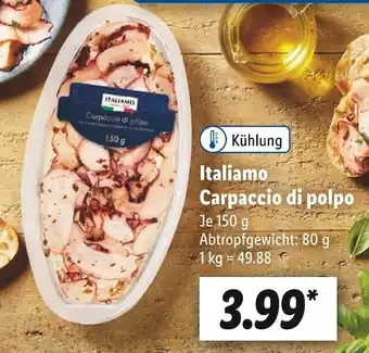 Lidl Italiamo carpaccio di polpo Angebot