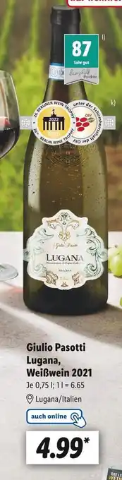 Lidl Giulio pasotti lugana weißwein Angebot