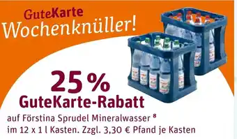 tegut Förstina Sprudel Mineralwasser 12x1L Angebot