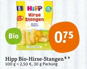 tegut Hipp Bio Hirse Stangen 30g Angebot