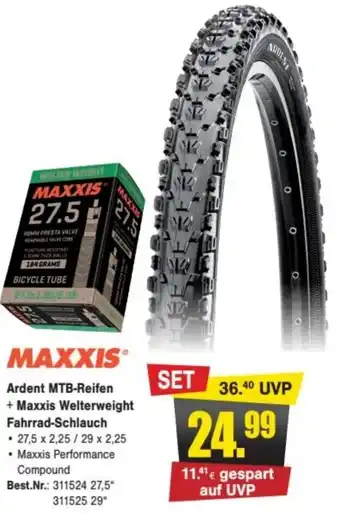 Zweirad Stadler Maxxis Ardent MTB-Reifen + Welterweight Fahrrad Schlauch Angebot