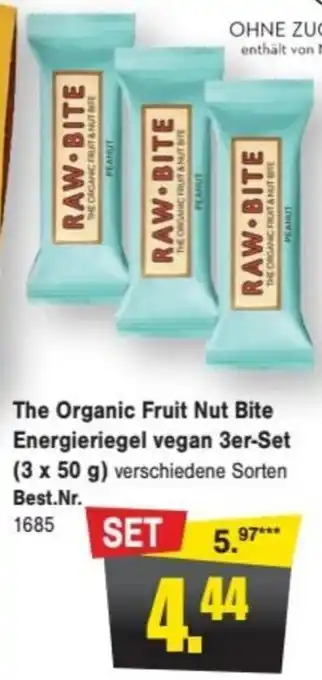 Zweirad Stadler Raw-Bite The Organic Fruit Nut Bite Energieriegel vegan 3er Set (3x50 g) Angebot