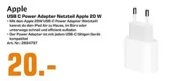 Saturn Usb c power adapter netzteil apple 20 w Angebot