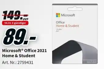 MediaMarkt Microsoft Office 2021 Home & Student Angebot