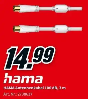 MediaMarkt Hama Antennenkabel 100 dB, 3 m Angebot