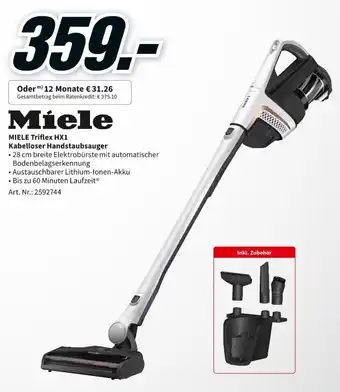 MediaMarkt Miele Triflex HX1 Kabelloser Handstaubsauger Angebot