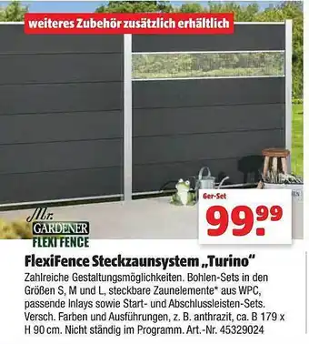 Hagebau Mr. gardener flexi fence flexifence steckzaunsystem „turino“ Angebot