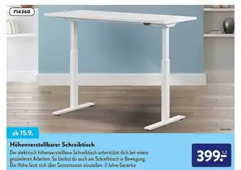 Aldi Süd Höhenverstellbarer schreibtisch Angebot