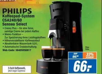 Expert Philips kaffeepad-system csa240-60 senseo select Angebot