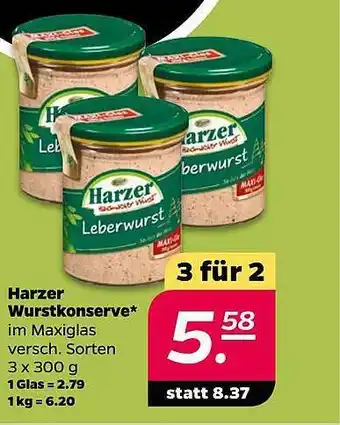 NETTO Harzer wurstkonserve Angebot