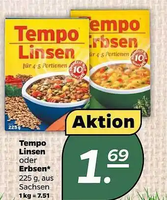 NETTO Tempo linsen oder erbsen Angebot