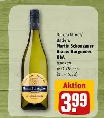 REWE Martin schongauer grauer burgunder qba Angebot