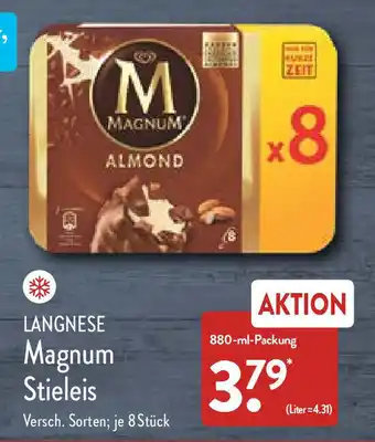 Aldi Nord Langnese Magnum Stieleis 8st, 800ml Angebot